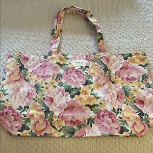 Sezane Floral Tote Bag